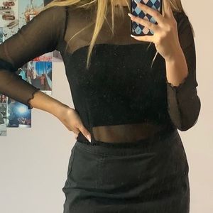 Brandy Melville Rene glitter top (long sleeve)